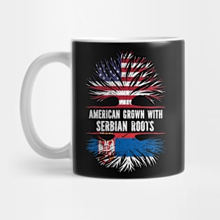 American Grown with Serbian Roots USA Flag Mug